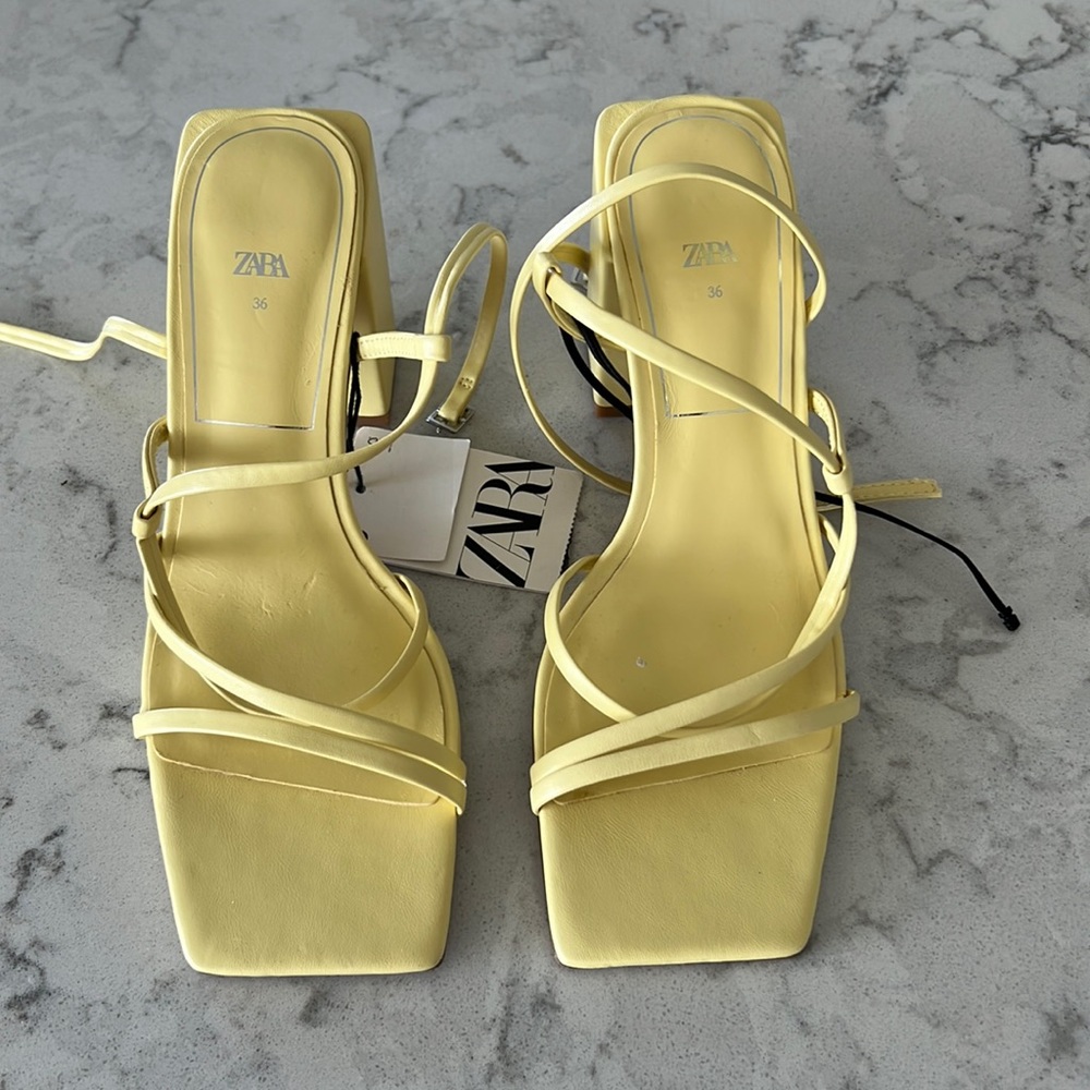 Zara yellow heels